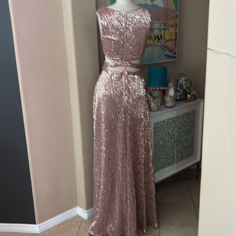 ABYSS by Abby Sequin Cut Out Dress w/double front slits -Never worn - Picture 7 of 13